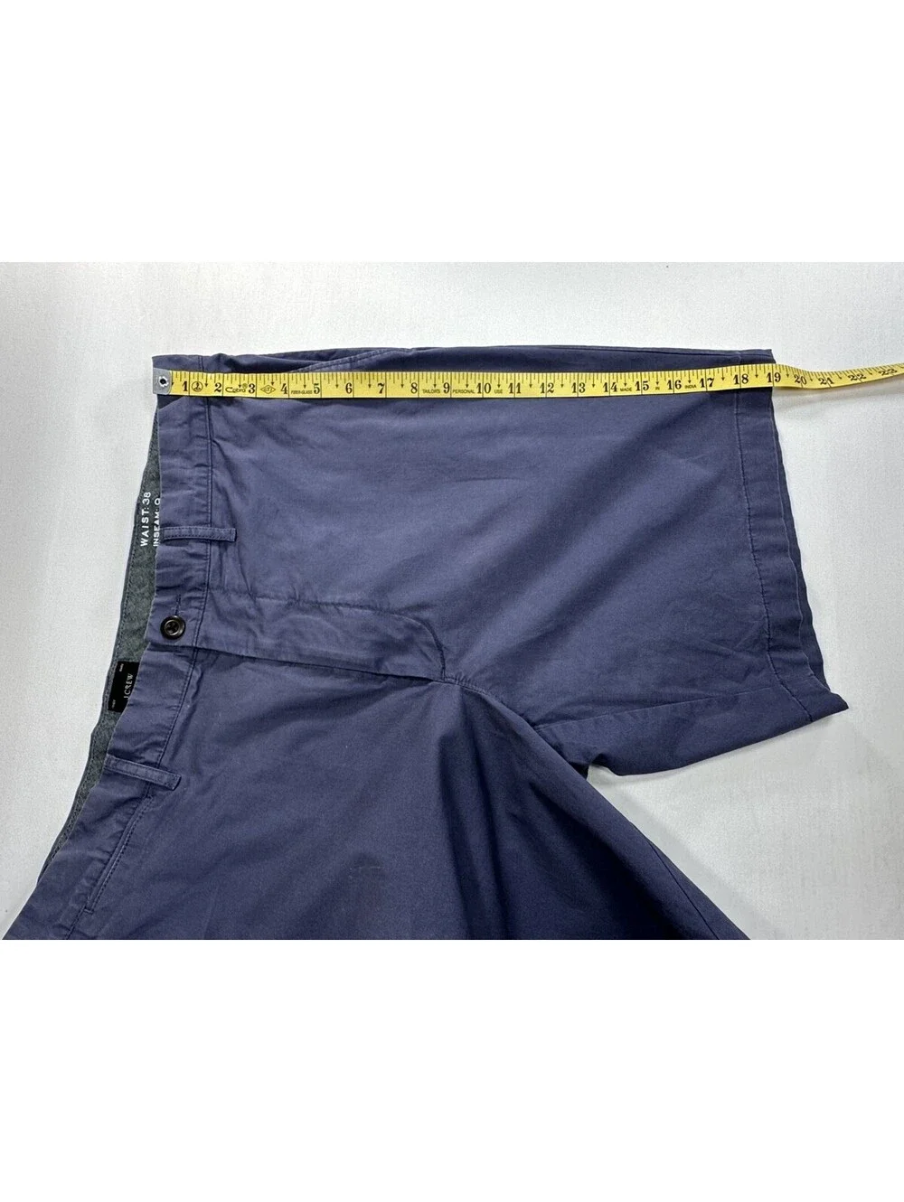 J Crew Flat Front Chino Shorts Blue Mens 38